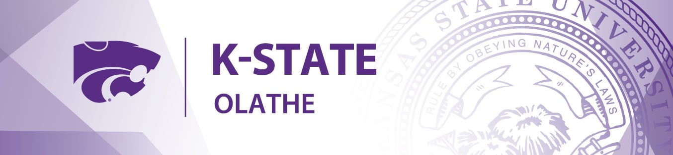 K-State Olathe Web Banner with wordmark and seal.